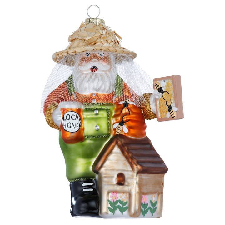 Juleophæng Biavler i glas 13 cm