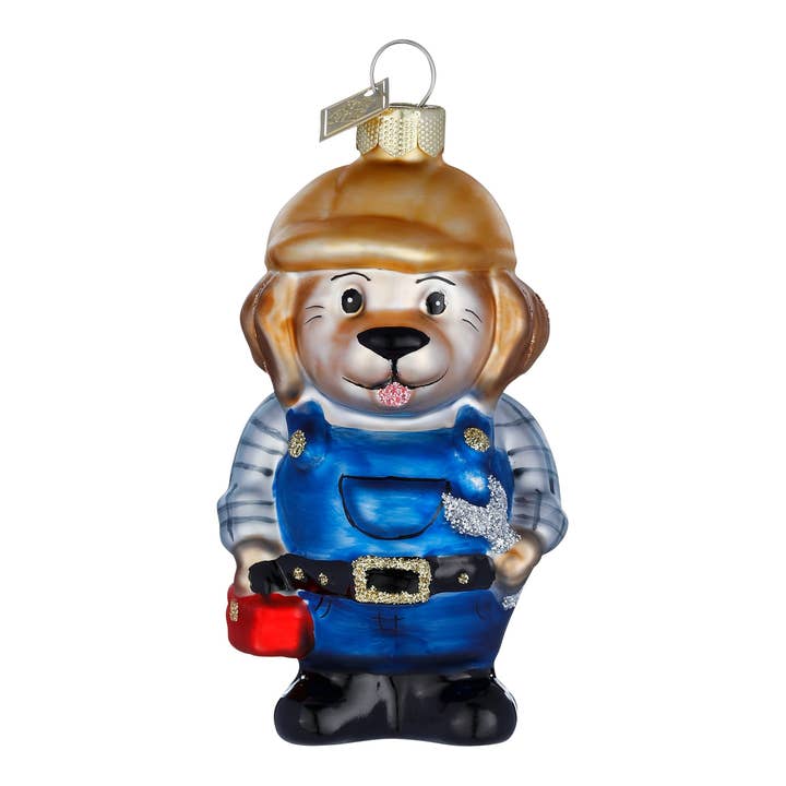 Juleophæng DIY Hund i glas 8,5 cm