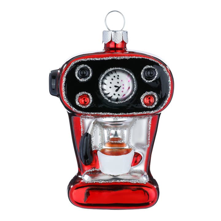 Juleophæng Espressomaskine i glas 8,5 cm
