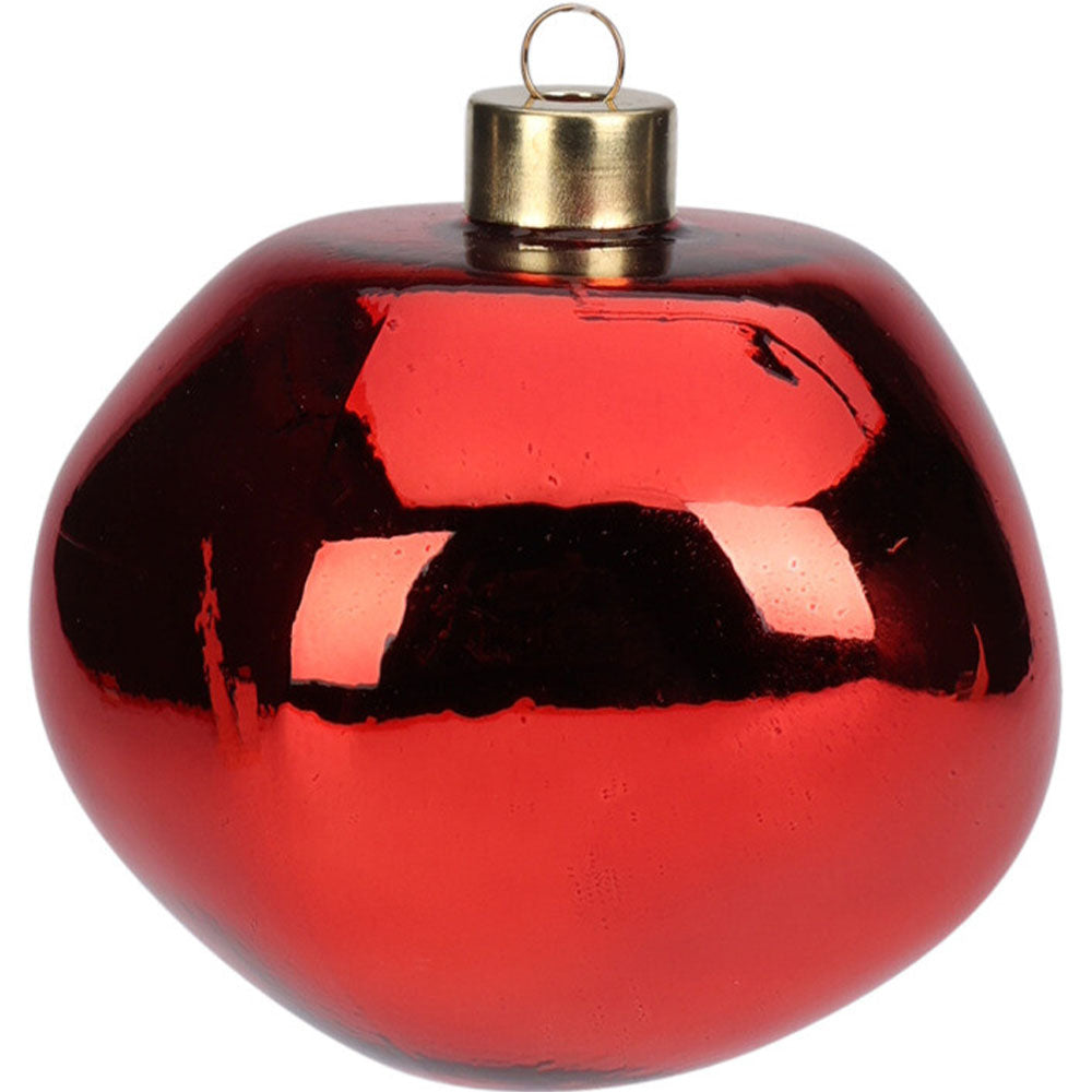 Julekugle i flot glas 10cm