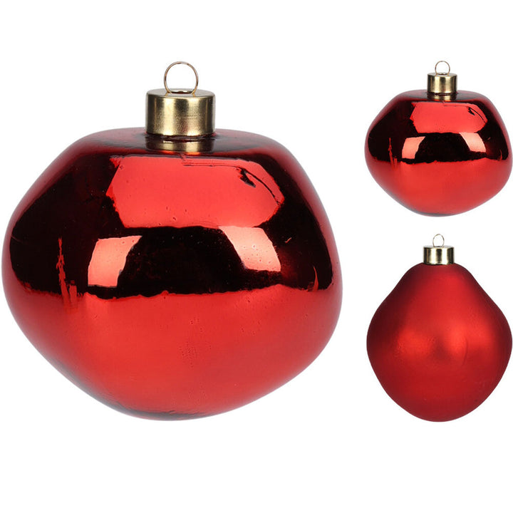 Julekugle i flot glas 10cm