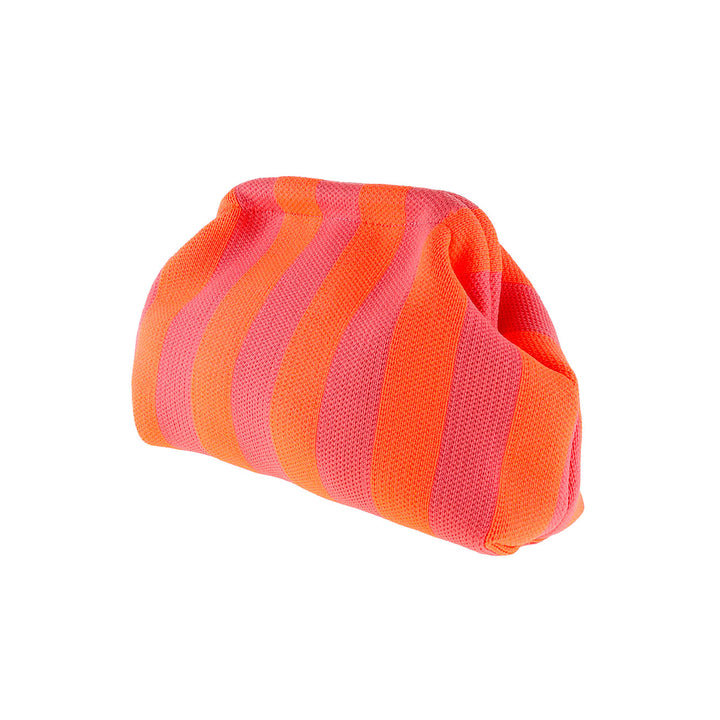 Alba Clutch - Mørk Rosa/Neon Orange