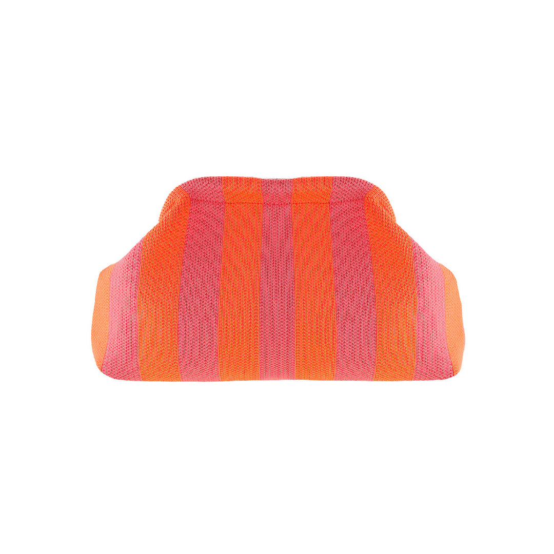 Alba Clutch - Mørk Rosa/Neon Orange