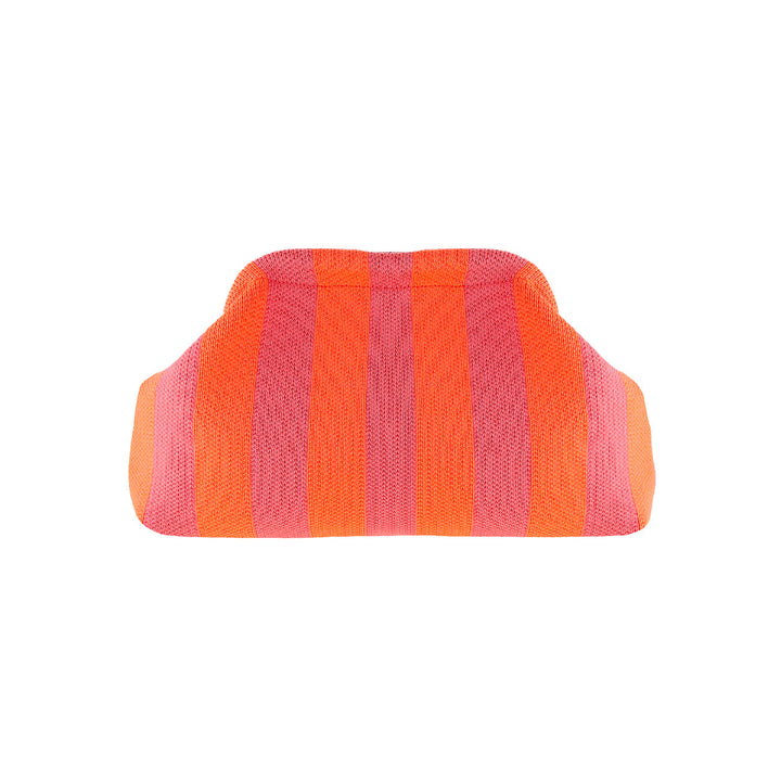 Alba Clutch - Mørk Rosa/Neon Orange