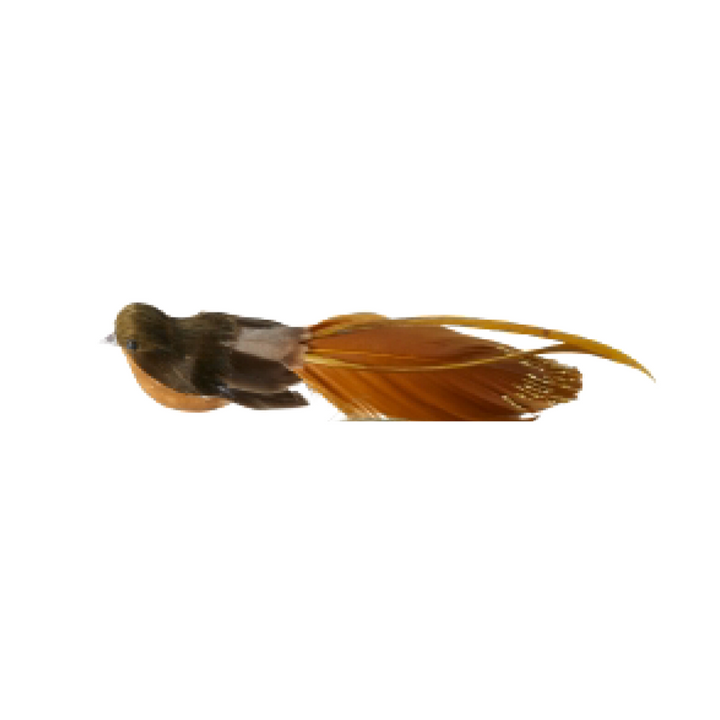 Fugl med Klips - H21cm, Fjer