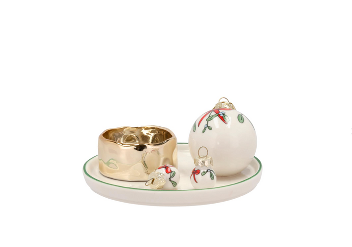 Candlestick w/calendar light Jingle light 13.5 cm