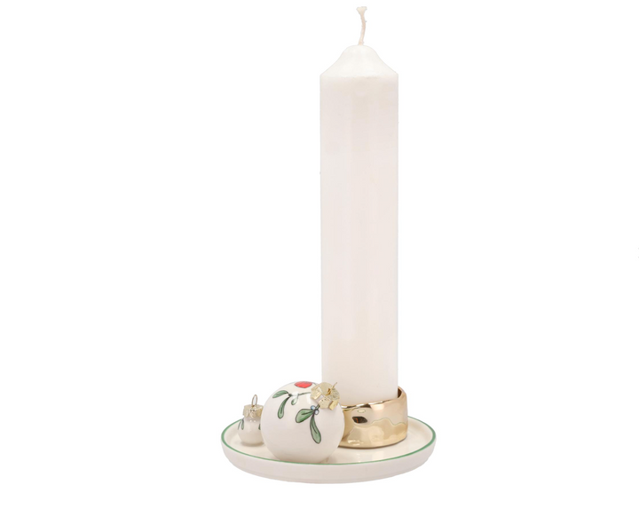 Candlestick w/calendar light Jingle light 13.5 cm