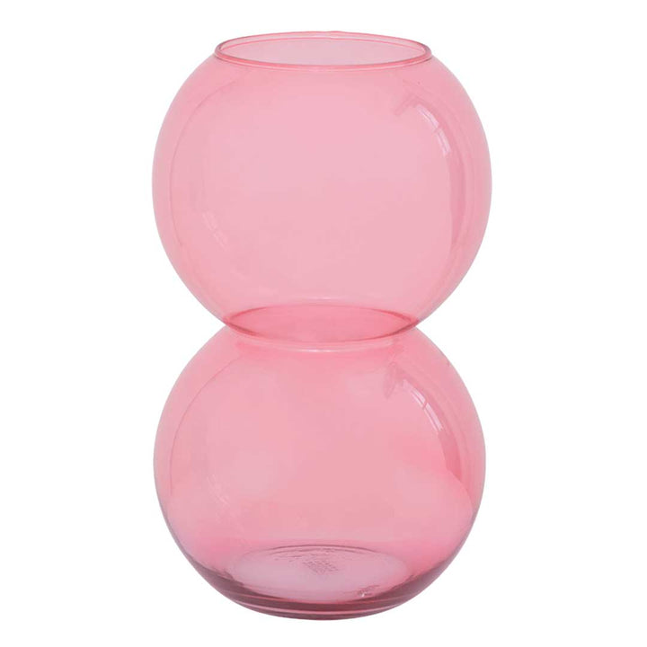 Bulb vase i genbrugsglas - Pink