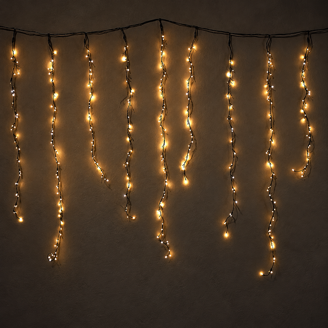 LED-lysforhæng, 2880 led med blink, 4,8 m