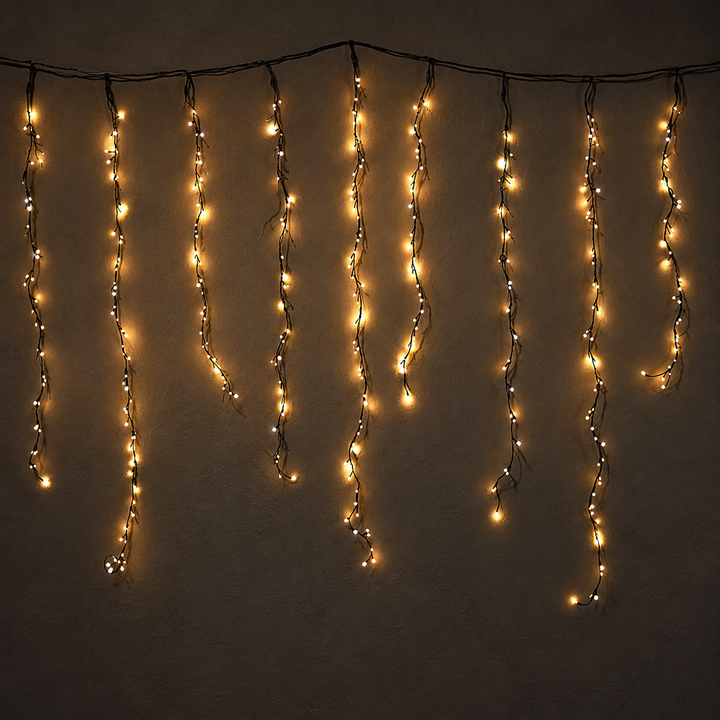 LED-lysforhæng, 2880 led med blink, 4,8 m