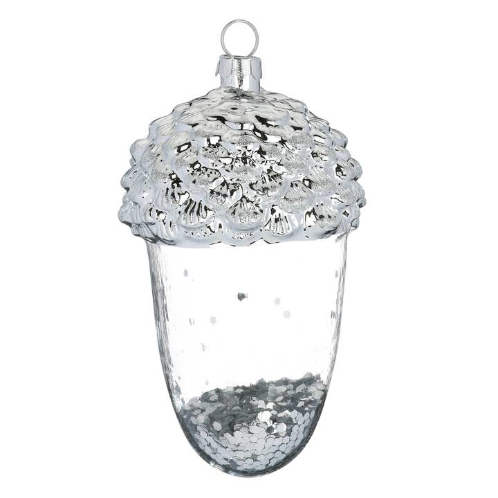 Juleophæng Agern i glas 11 cm