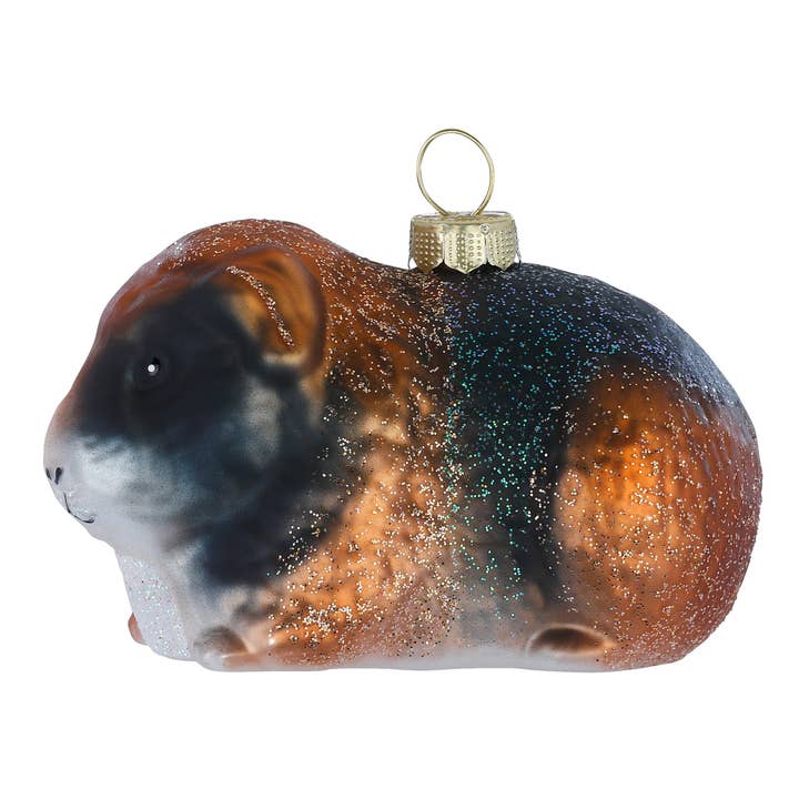Juleophæng Marsvin i glas 5,5 cm