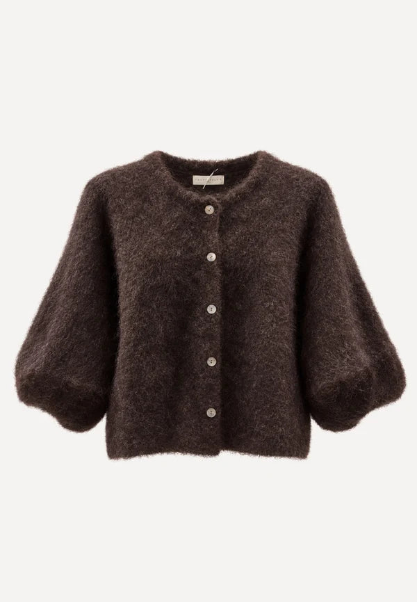 Katrine Strik Cardigan – Mohair Mix – Brown