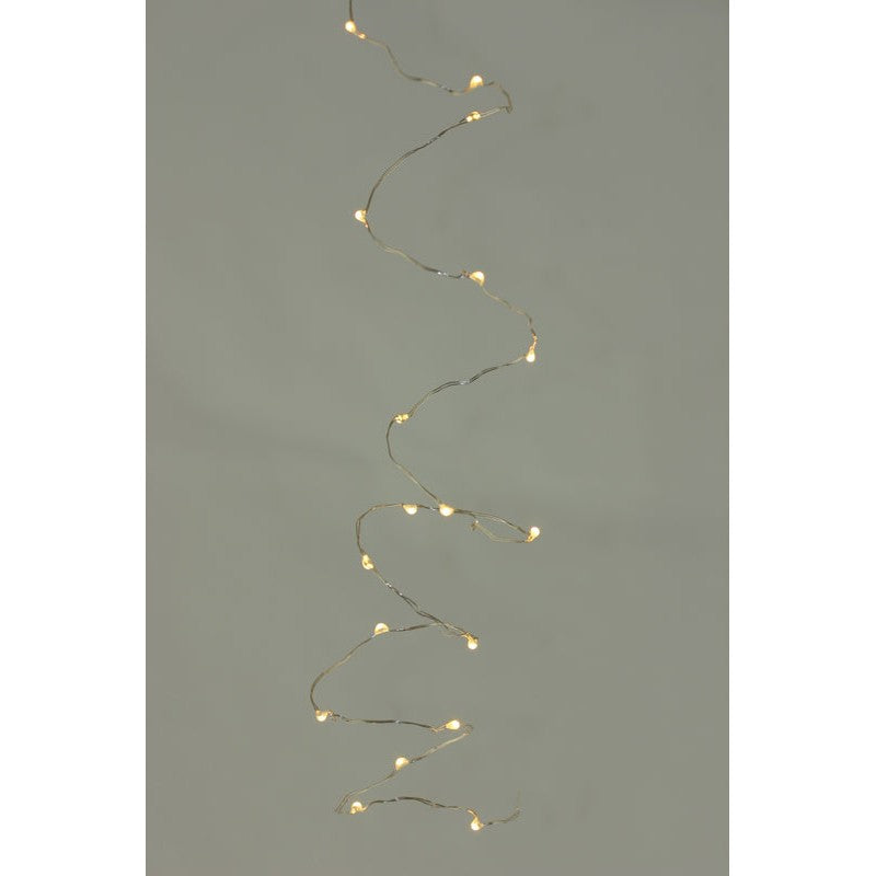 LED-sølvtråd, 201 varmhvide lys