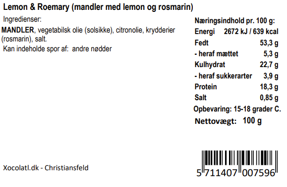 🍋 Lemon & Rosemary – Sprøde Mandler med Citron & Rosmarin 🌿