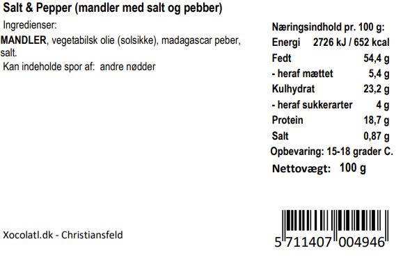 🧂 Salt & Pepper – Sprøde Mandler med Smagfuld Peber 🌶️