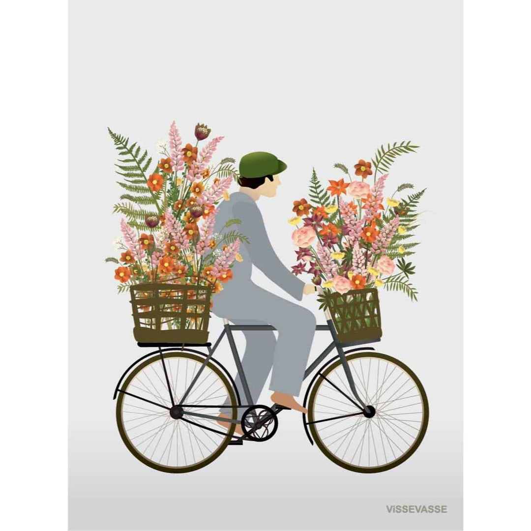 Bicycle With Flowers - Mini Kort