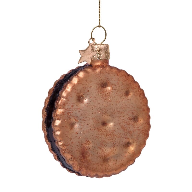 Kage rund med chokolade Julekugle Vondels Krusmølle