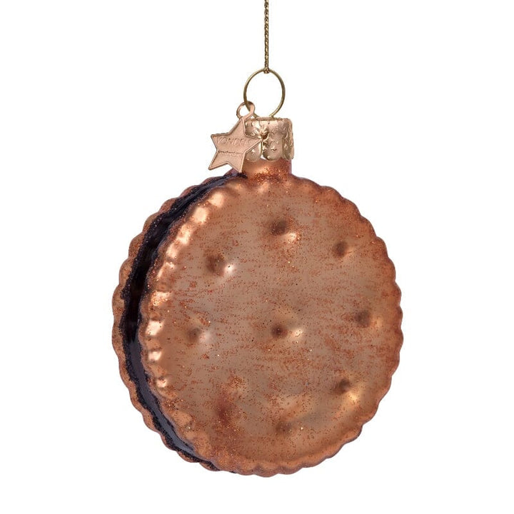 Kage rund med chokolade Julekugle Vondels Krusmølle