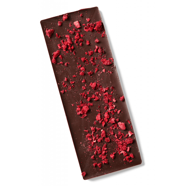 Mørk chokolade med hindbær Chokolade Økoladen Krusmølle